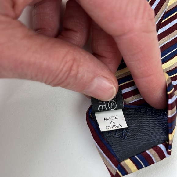 Aezans Horizontal Striped Men's  Cravate Neck Tie - Picture 5 of 7